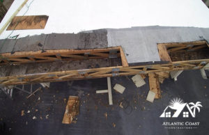 flat roof repair wood removal